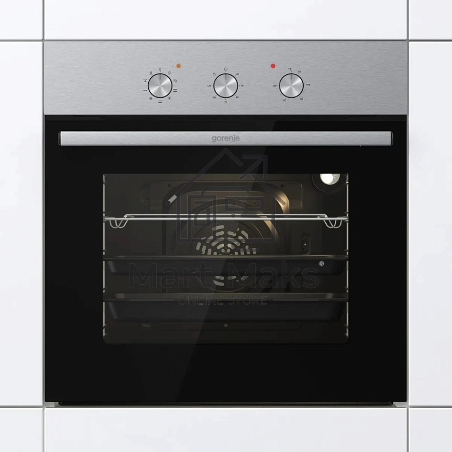 Встраиваемый духовой шкаф электрический Gorenje BO6727E03NX, черный/серебристый