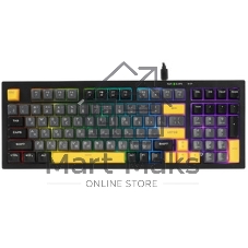 Клавиатура проводная Ritmix RKB-598BL Gray серый-голубой