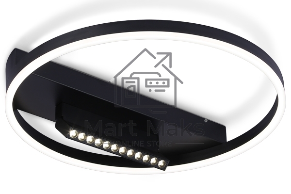 Светильник Ambrella light FL51458/1+1 BK черный 60W 3000K-6400K+4200K D500*110 (ПДУ РАДИО 2.4G)