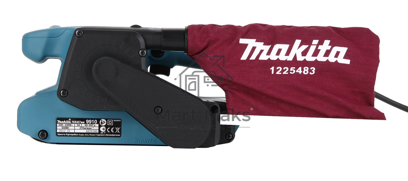 Ленточная шлифовальная машина Makita 9910 650Вт (ширина ленты 76мм)