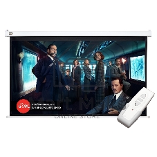 Экран Cinema S'OK 16:9 Pro настенно-потолочный, моторизованный, 221x125 см, фибергласс, белый корпус, экстрадроп 60 см