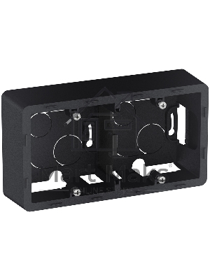 Коробка накладного монтажа 2 поста антрацит