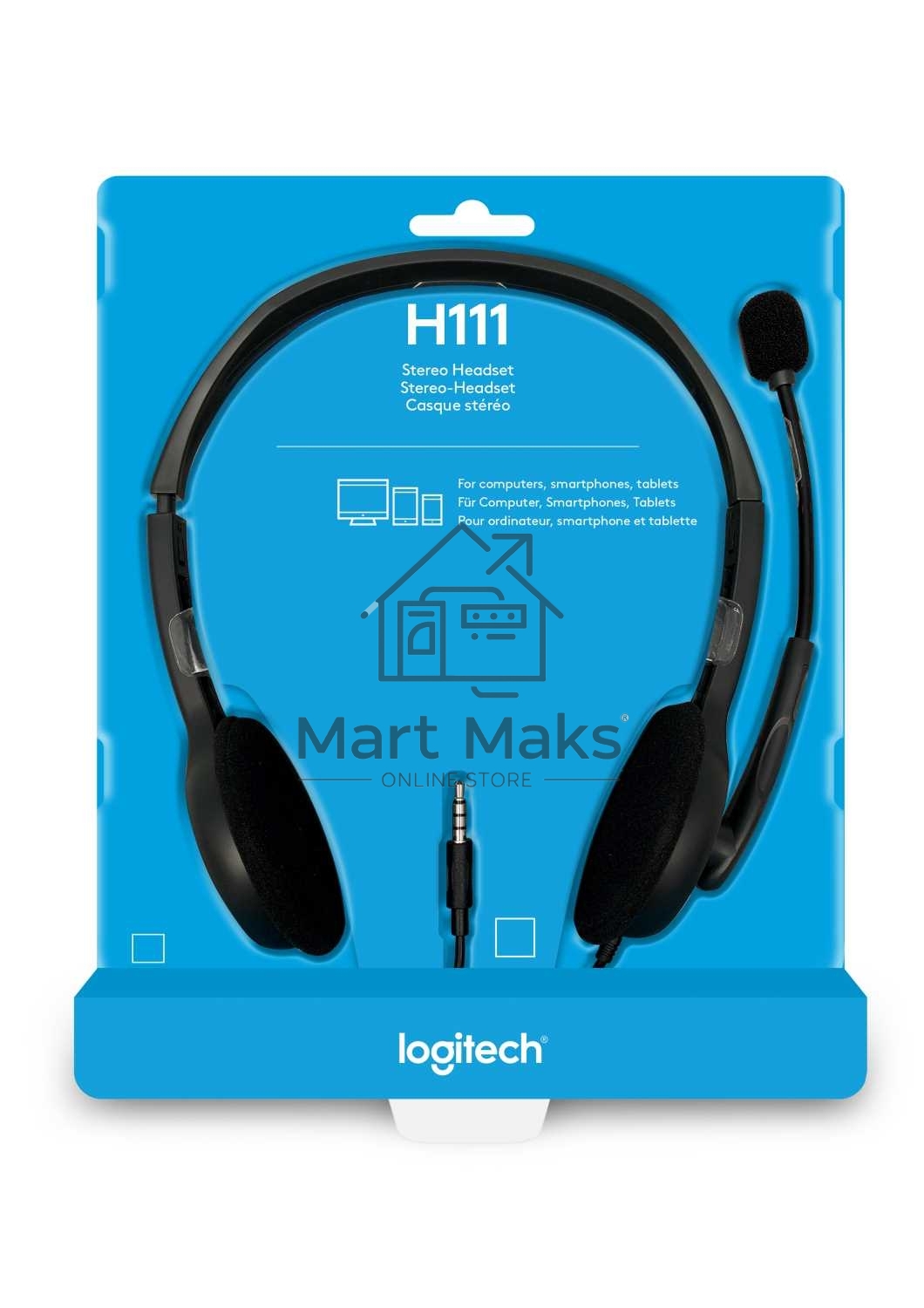Гарнитура Logitech Headset H111 Stereo grey (981-000594/981-000593/981-000588)