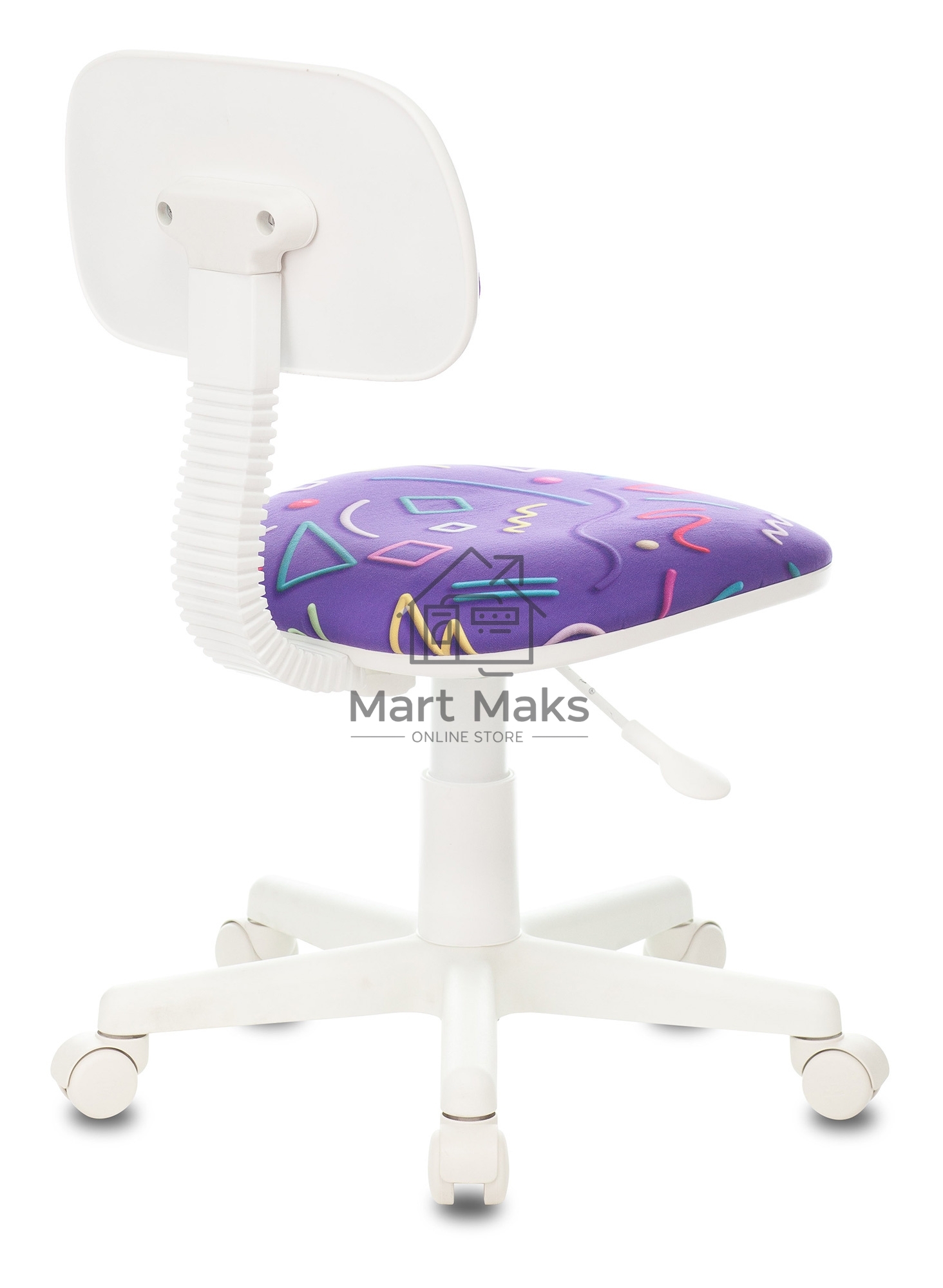 Кресло детское Бюрократ CH-W201NX Sticks 08 фиолетовый, крестовина пластик