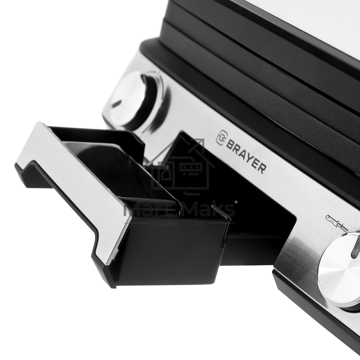 Гриль-пресс BRAYER BR2001, 2000 Вт, съем двухс., 31*26 см, регул высот, мет корп., поддон, 180