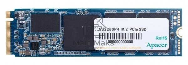 Накопитель SSD Apacer AS2280P4, 256Gb, M.2 2280, PCIe 3.0 x4, NVMe, R/W 2100/1300