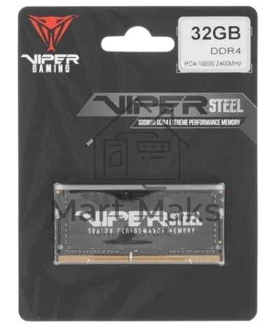 Оперативная память Patriot Viper Steel, DDR4, 32GB (1x32 GB), 2400 MHz, CL15, SO-DIMM