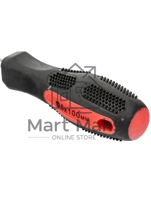 Отвертка Matrix Anti-Slip, SL6,0 х 100 мм, CrV, двухкомп. рукоятка