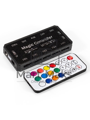 Контроллер-хаб с пультом управления ExeGate EXH6P.ARGB для вентиляторов с подсветкой ARGB 6pin