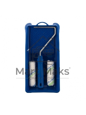 Малярный набор Сибртех для работ с водными красками: кювета 150 мм х 290 мм и мини-валик 110 мм