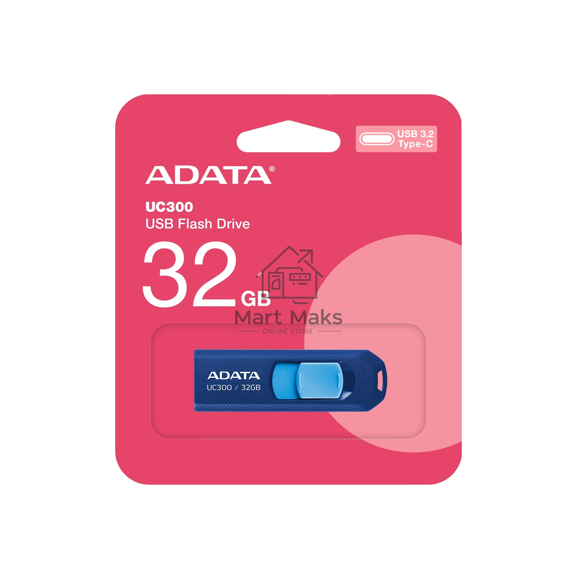 Флешка USB ADATA R/W 32GB USB 3.2 Gen1 ACHO-UC300-32G-RNB/BU синий/голубой