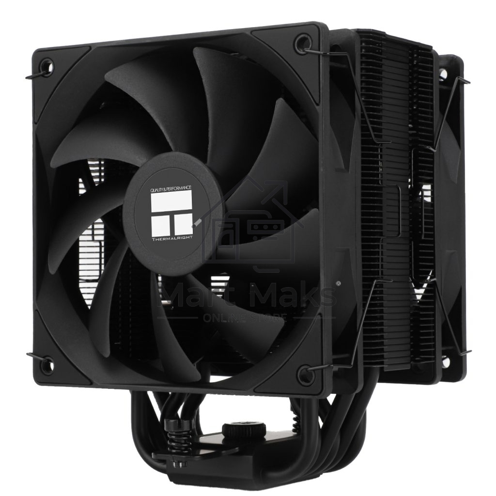 Кулер для процессора Thermalright Burst Assasin 120 EVO Dark (4-pin PWM, 156mm, Ni/CU, 6x6mm, 2x120mm, 66.17CFM, 25.6dBA, 1550RPM, S: 1700, 1200, 115X, AM5, AM4)