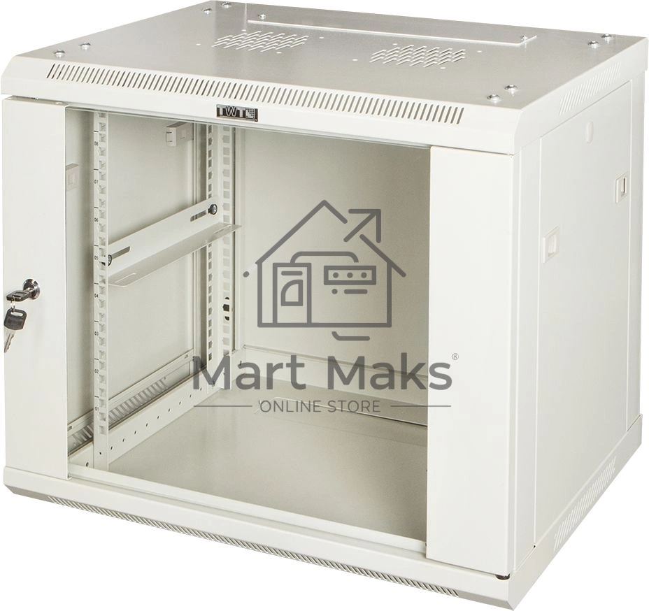 Шкаф коммутационный Lanmaster Pro (TWT-CBWPG-15U-6X4-GY) настенный 15U 600x450мм пер.дв.стекл 60кг серый 350мм 768мм IP20 металл