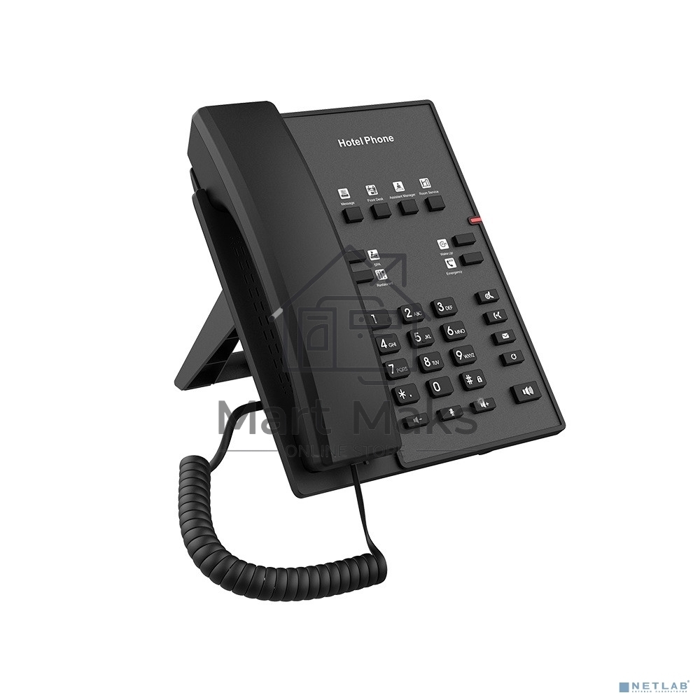 Телефон IP Fanvil H1-2 Wire черный