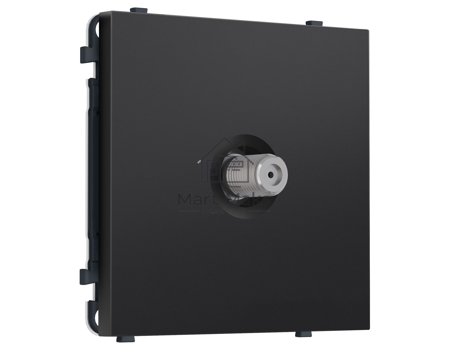 Комплект механизма TV розетки SAT SIGMA Черный матовый 5-2400MHz 3.5dB QUANT PRO (SP8130, PR215)