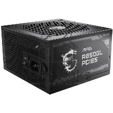 Блок питания MSI MAG A850GL PCIE5, 850Вт, 80+ Gold, 120мм, модульный, черный