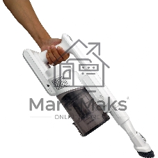 Пылесос вертикальный Polaris PVCS 2555 белый, питание от аккумулятора, 120 Вт, уборка сухая, пылесборник 0.5 л