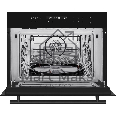 Духовой шкаф компактный встраиваемый с СВЧ Weissgauff OE 446 Black Edition черный