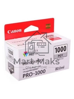 Картридж струйный Canon PFI-1000 PGY для IJ SFP PRO-1000 WFG. Фото серый. 80 мл.