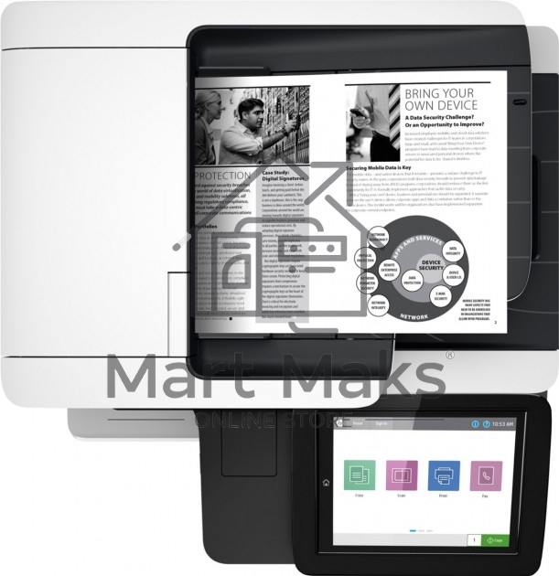 МФУ лазерный HP LaserJet Enterprise M528dn (1PV64A #B19), A4, ч/б, печ. до 43 стр/мин., скан. до 43 стр/мин. (ч/б) 38 стр/мин. (цвет), 1200 x 1200 dpi (печать) 600x600dpi (сканер), USB, RJ-45, Air Print, Mopria
