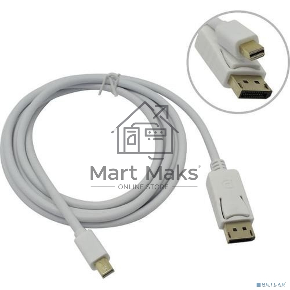 Кабель-переходник Exegate EX284929RUS miniDisplayPort-DisplayPort ExeGate EX-CC-mDPM-DPM-1.8 (mini20M/20M, 1,8м)