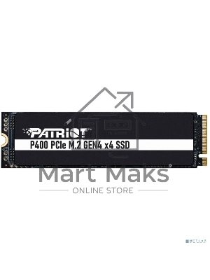 Накопитель SSD Patriot P400, 1Tb, PCIe 4.0 x4, M.2 2280, NVMe, R/W 5000/4800, с радиатором
