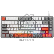 Клавиатура проводная Ritmix RKB-681BL Gray серый-бордовый