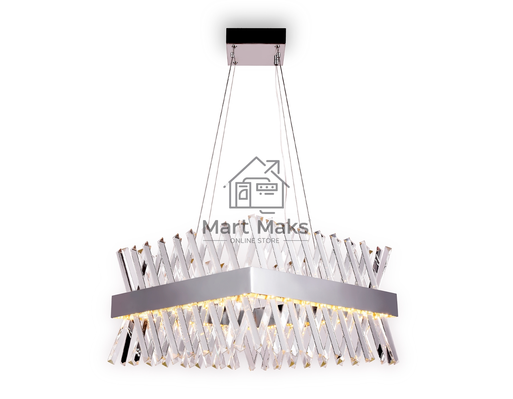 Светильник Ambrella light TR5315 CH/CL хром/прозрачный 144W 500*500*750 (Без ПДУ)