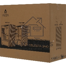 Компьютерный корпус Azza Celesta F черный без БП ATX 5x120мм 5x140мм 2xUSB 2.0 1xUSB 3.0 audio bott PSU