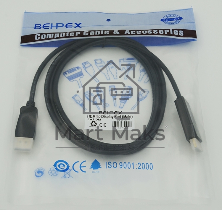 Кабель HDMI HDMI19 (m)/DisplayPort (m) 1.8м