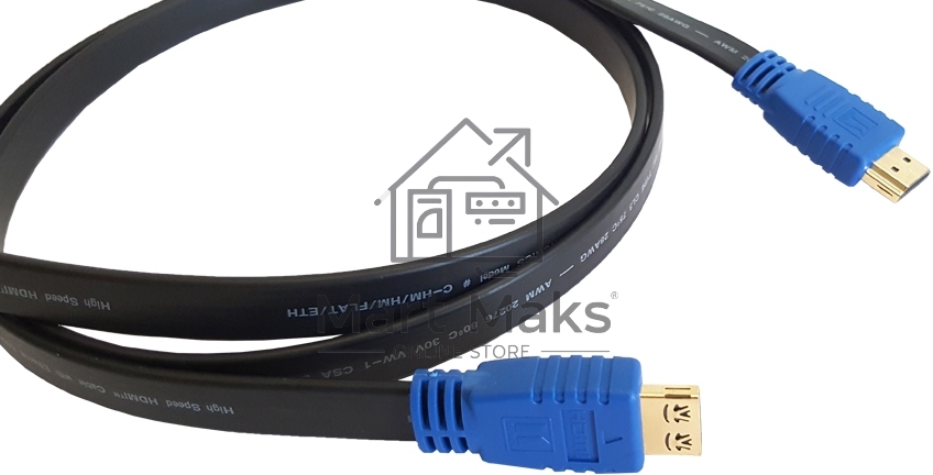 Кабель HDMI 97-01014006 Kramer Electronics C-HM/HM/FLAT/ETH-6 HDMI-HDMI (Вилка - Вилка) c Ethernet (v 1.4), плоский, 1.8 м