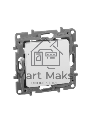 Переключатель ETIKA 10А, на винтах, бел.