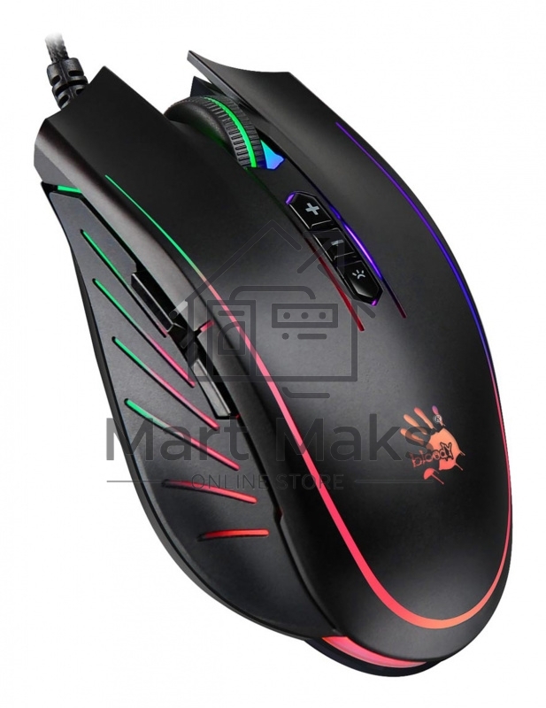 Мышь проводная A4Tech Bloody Q81 черный, 3200 dpi, USB, кнопки - 8