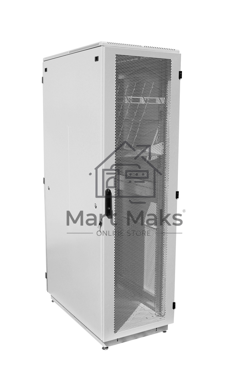 Шкаф телеком. напольный 42U (600x600) дверь перфорированная (ШТК-М-42.6.6-4ААА) (3 коробки)