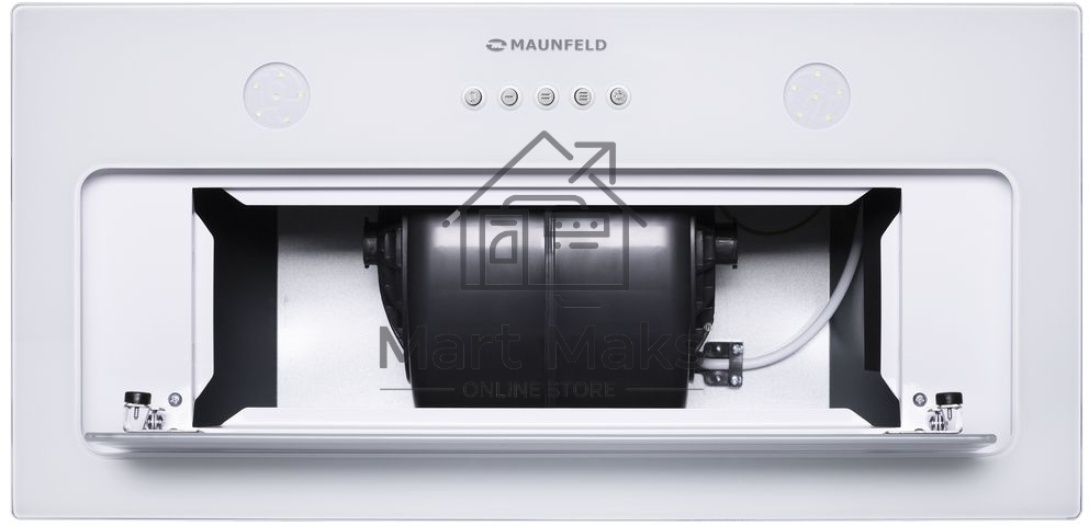 Вытяжка встраиваемая Maunfeld TRAPEZE 601GG белый, 60 см, 1150 куб. м/ч, 54 дБ