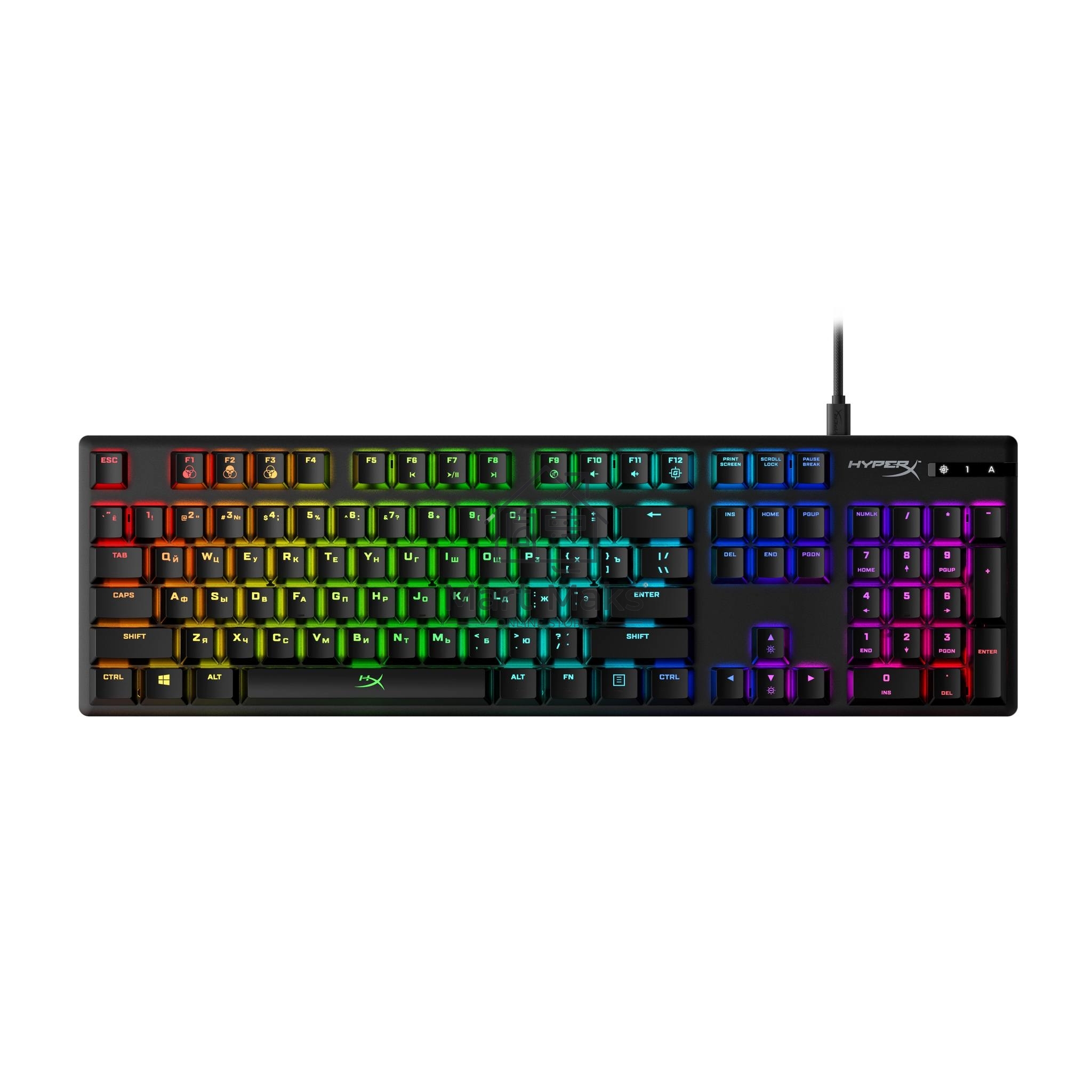 Клавиатура HyperX Alloy Origins (4P4F6AA#ABA) проводная, USB, черный