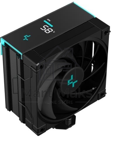 Кулер для процессора DEEPCOOL AK400 DIGITAL черный, 120 мм, алюминий/медь, 1850 об/мин, 28 дБ, 4 pin, 220 Вт, 156 мм