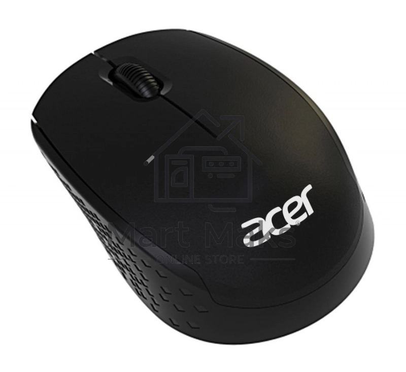 Мышь беспроводная Acer OMR020 черный, 1200 dpi, радиоканал, USB, кнопки - 3