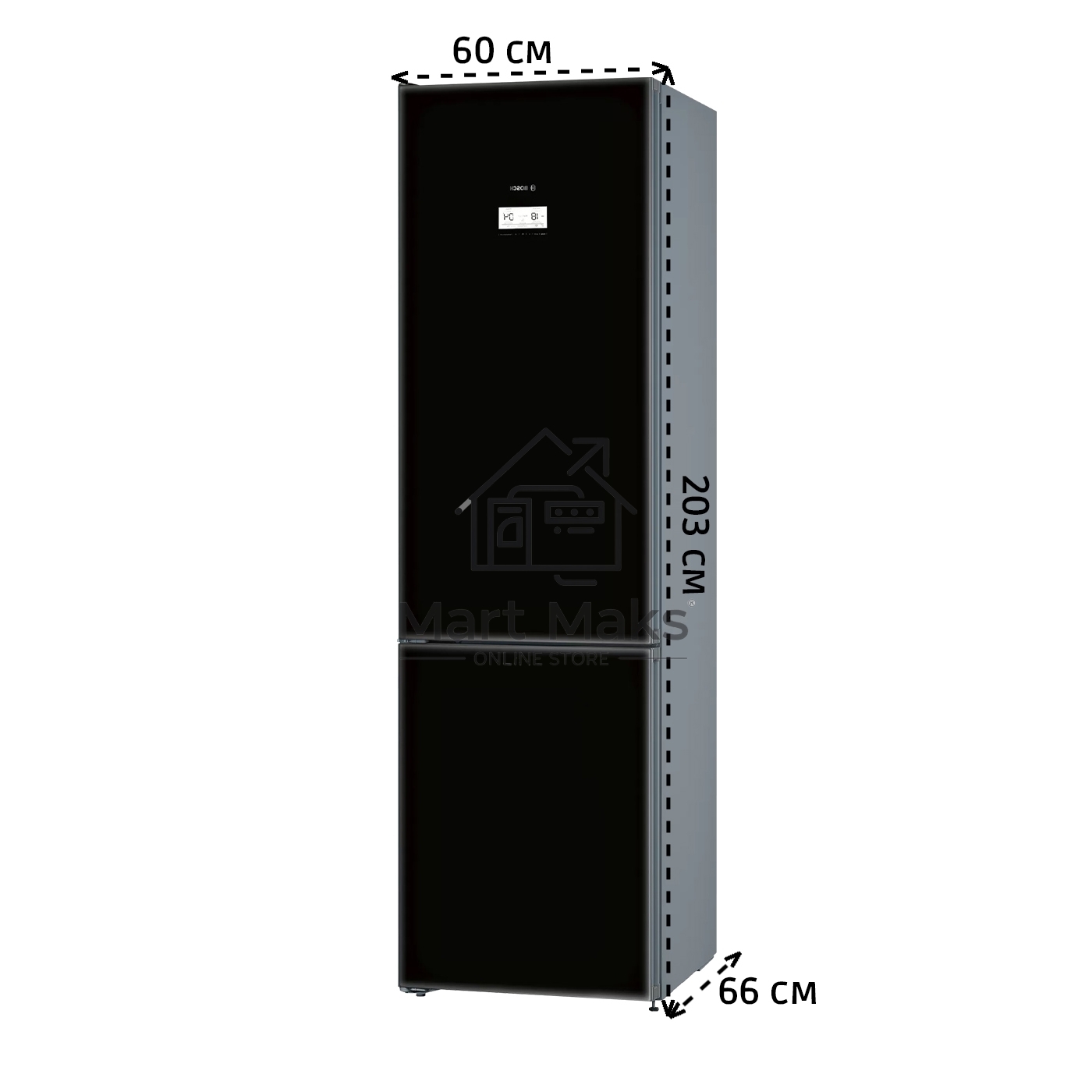 Холодильник Bosch KGN39LB30U черный двухкамерный 279/87л морозилка снизу