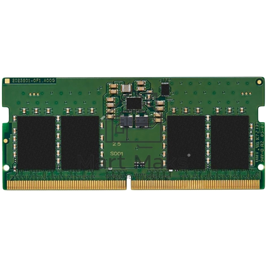 Оперативная память Kingston ValueRAM, DDR5, 8GB (1x8GB), 5600MHz, CL46, SO-DIMM