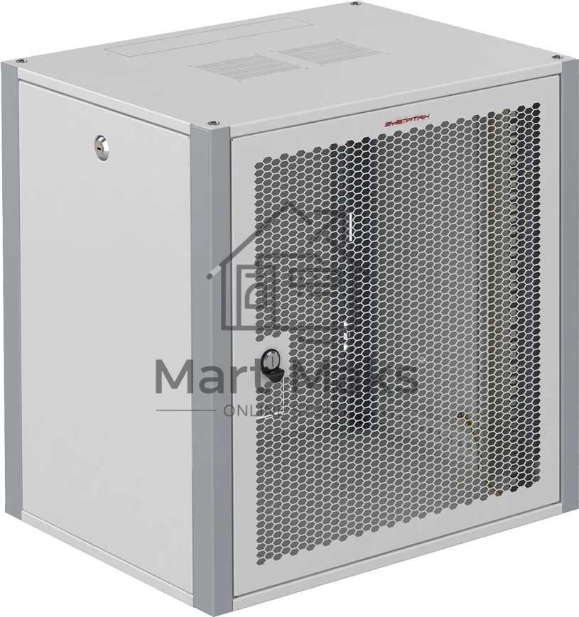 Шкаф коммутационный Sysmatrix (WP 6609.730) настенный 9U 600x600 мм пер. дв. перфор. 2 бок. пан. 60 кг серый 20 кг IP20
