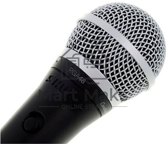 Кардиоидный вокальный микрофон SHURE PGA48-QTR-E c выключателем, с кабелем XLR -1/4'