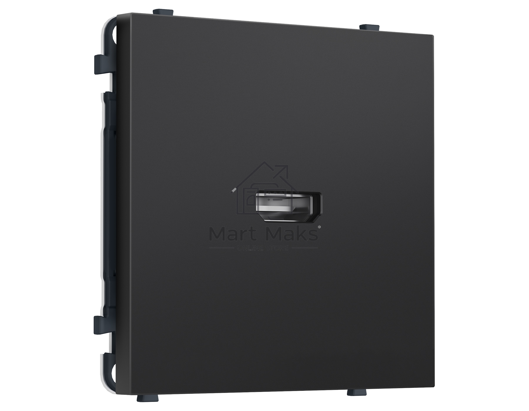 Комплект механизма розетки HDMI 2.1 SIGMA Черный матовый 30V/900MS 4K-120HZ 8K-60Hz QUANT PRO (SP8140, PR223)