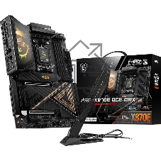 Материнская плата MSI MEG X870E ACE MAX, AM5, AMD X870E, 4xDDR5 (до 256 ГБ), 4xSATA, 5xM.2 (2xPCIe 5.0, 3xPCIe 4.0), 2xPCIe 5.0 x16, 1xPCIe x4, 1xHDMI, 1x5Gb LAN, 1x10Gb LAN, Wi-Fi 7, Bluetooth 5.4, 2xUSB-C 40Gbps (USB4), 2xUSB-C 20Gbps, 2xUSB-A 10Gbps, 7xUSB-A 5Gbps, 3x3.5 мм + S/PDIF оптический, 7.1, чёрный, с подсветкой, ATX
