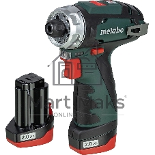 Дрель-шуруповерт Metabo PowerMaxx BS, 12 В, 2 Ач, 34 Нм, щеточный