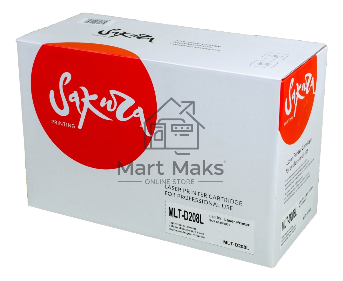 Картридж лазерный Sakura MLTD208L для Samsung SCX-5635/5835, черный, 8000 к.