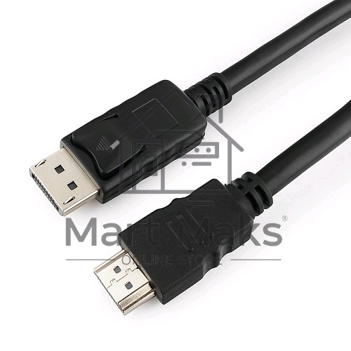 Кабель Cablexpert DisplayPort->HDMI, 7.5м, 20M/19M, черный, экран, пакет 