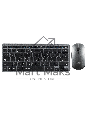 Комплект клавиатура + мышь Qumo Paragon Silver + белый K15/M21, беспроводной 2.4G, клавиатура + мышь, 400 mA