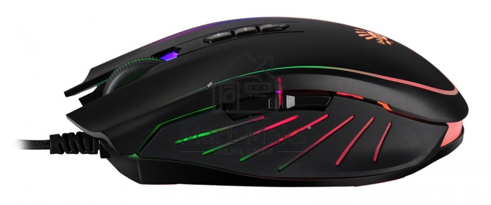 Мышь проводная A4Tech Bloody Q81 черный, 3200 dpi, USB, кнопки - 8
