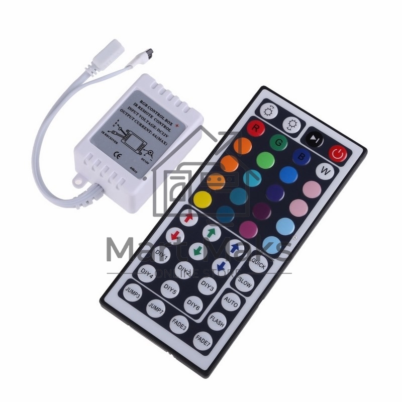 Мини контроллер LED ИК(IR) 72 W/144 W, 44 кнопки, 12 V/24 V